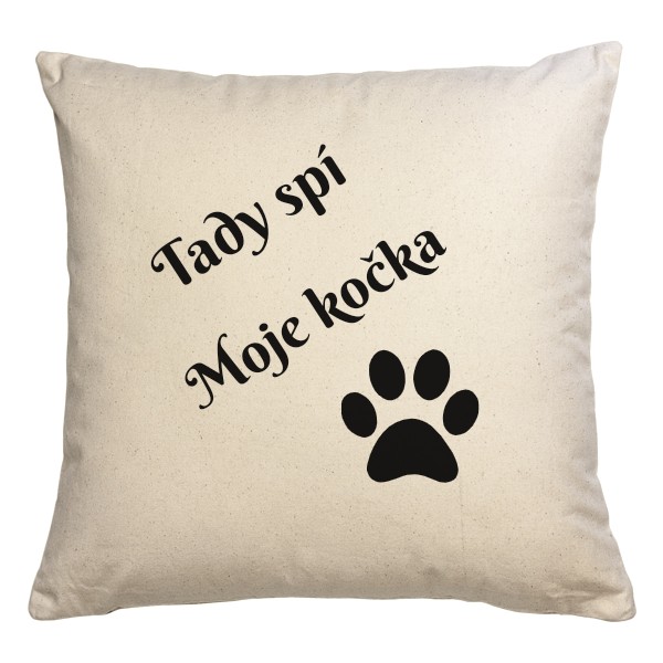 Polštář bavlněný  s potiskem Polštář - moje kočka